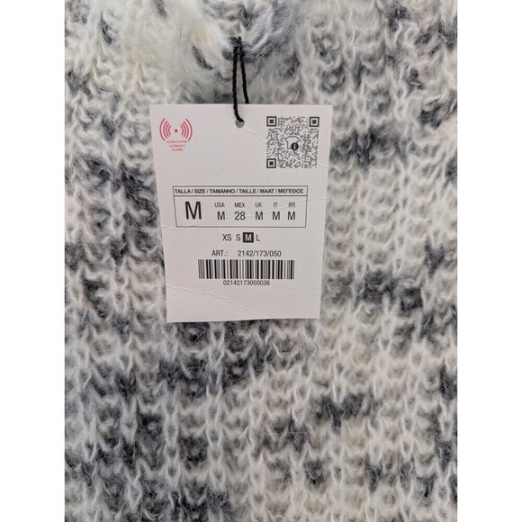 Zara Cream and Black Sleeveless Alpaca Wool Blend Sweater M - Picture 7 of 13